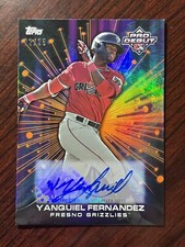 2023 Topps Pro Debut Yanquiel Fernandez Future Cornerstones Orange Auto #/25