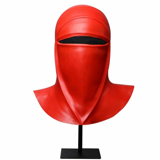 Star Wars Imperial Guard Helmet Royal Guard Cosplay Red Latex Full Head Mask New for sale online