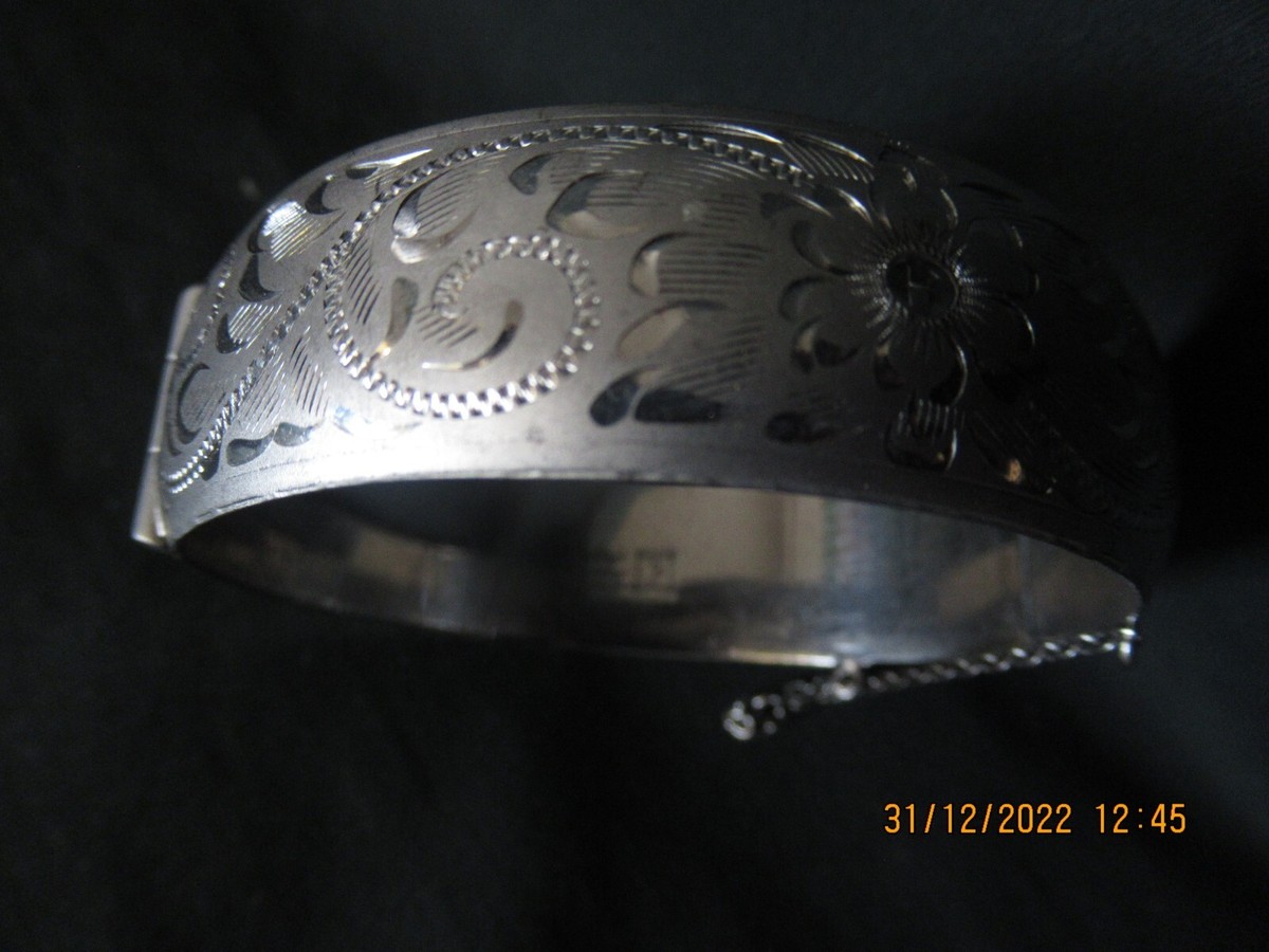Vintage FORSTNER STERLING SILVER EMBOSSED BRACELET (Code GB) | eBay
