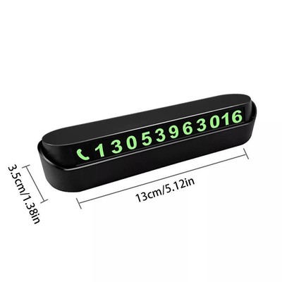 **UK SELLER** Black -Car Temporary Parking Card Phone Number Card Plate Car Park