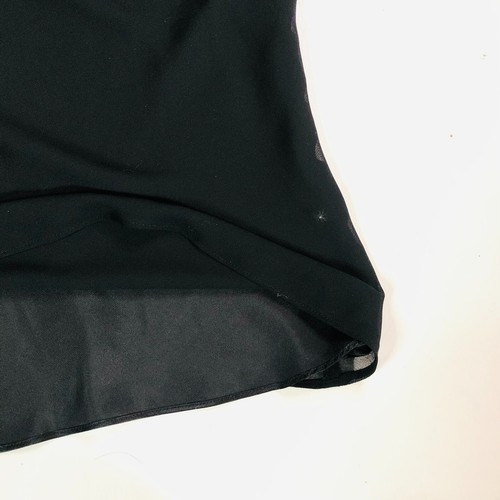Jacques Vert Black Chiffon Short Sleeve Blouse Evening Top Size UK 18 - Picture 6 of 11