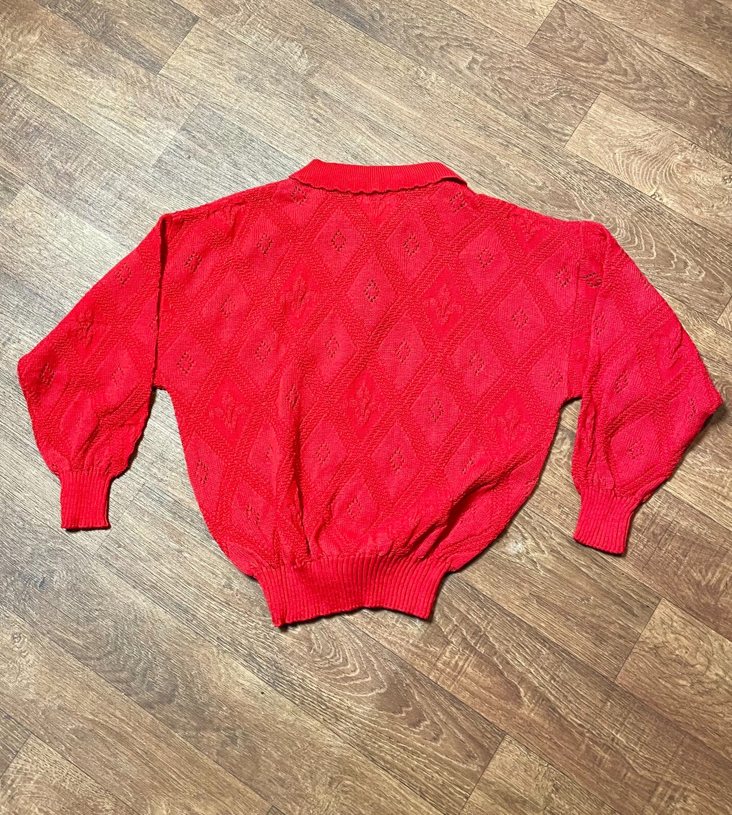 Vintage Clothing | 1980s Vintage Red Slouchy Jumper Size 14/16, 80s knitwear image 5