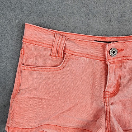 Zana Di Denim Jean Booty Shorts Girl's Size 7 Orange Daisy Dukes Juniors - Picture 2 of 7