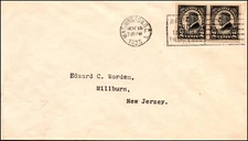 Scott 611 2 Cents Harding Ward FDC Typed Address Worden Imperf Pair SCV $90.00