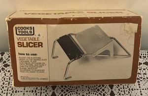 Vintage 1981 Cooks Tools Vegetable Slicer Made in USA Metal Cheese Veggies