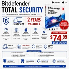 Bitdefender Total Security 2026 - 2 Years 3 Devices - LATEST VERSION