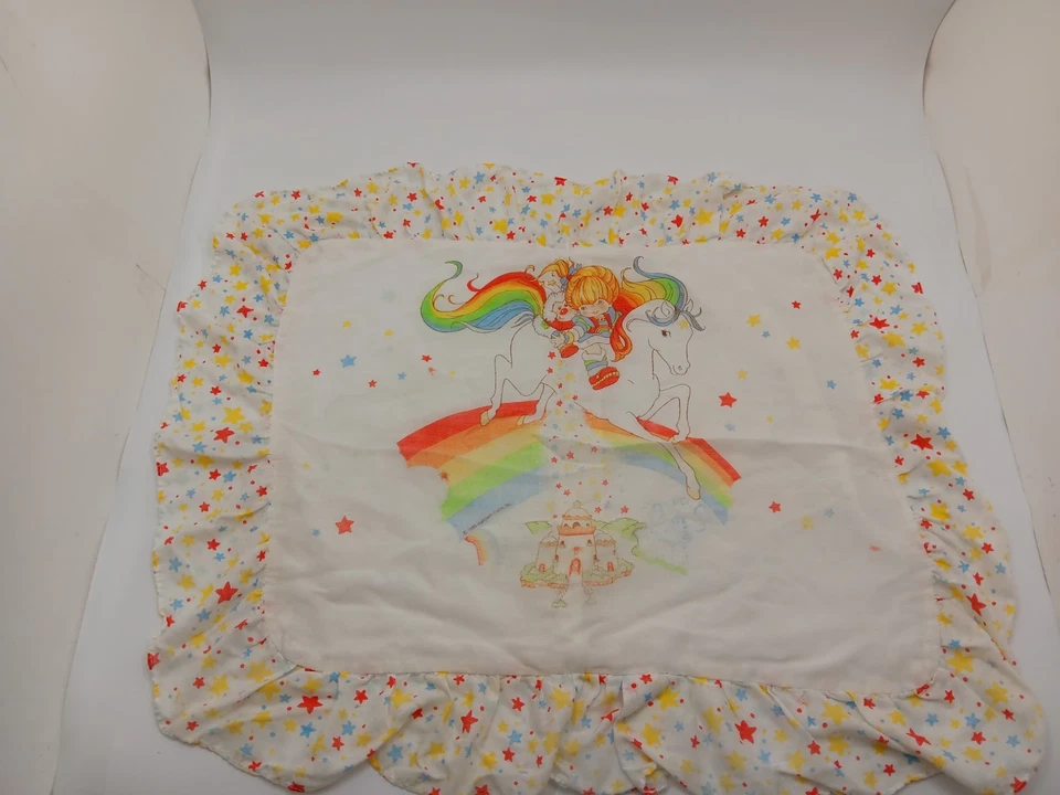 Редкий винтажный Hallmark 1983 RAINBOW BRITE Twin постельное белье чехол и наволочка - Изображение 3 из 4