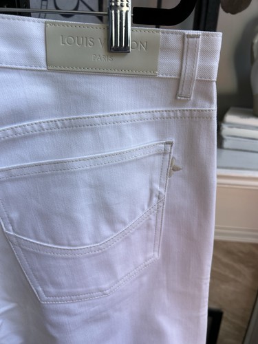LOUIS VUITTON men's peek a boo Fluer white straight leg jeans EU 46 / US 36 x 33 - Picture 2 of 8