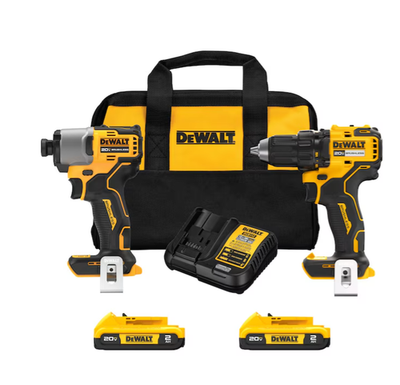 #ad DEWALT 20V MAX 2 Tool Brushless Power Tool Combo Kit with Soft Case 2 Batteries $137.55
