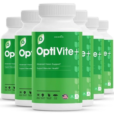 ( 6 Pack ) OptiVite, Opti Vite+ for Vision Support and Overall Health Capsules