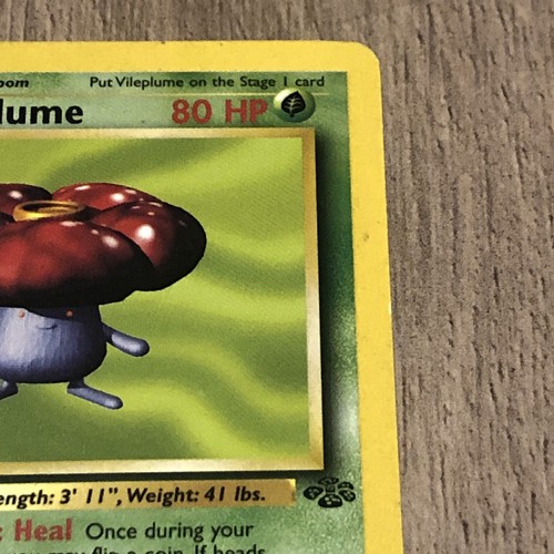 Tarjeta Pokémon rara de la selva Vileplume 31/64 no holográfica LP/MP - Imagen 3 de 11
