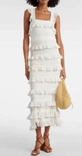 ZIMMERMANN NATURA RUFFLE DRESS- Size O AUS 8 US 4 RRP-$1500