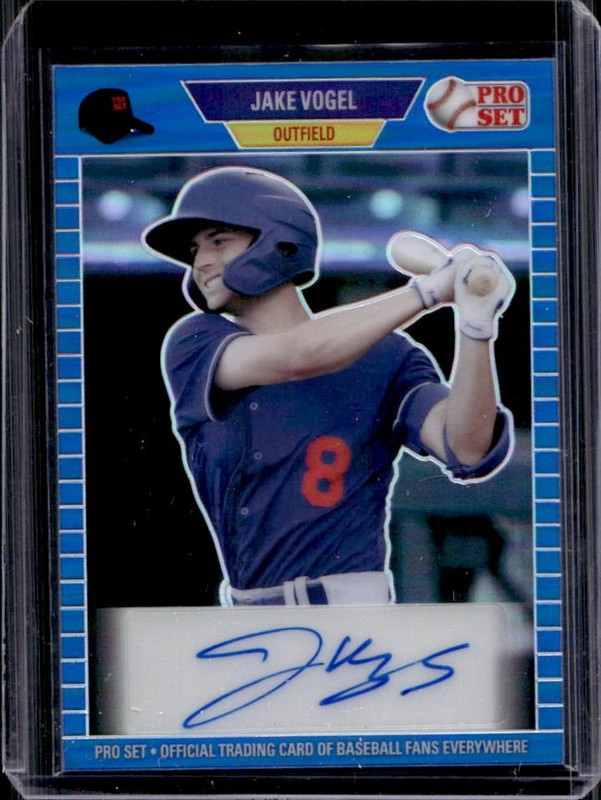 2021 Pro Metal Jake Vogel 1989 Auto Autograph Rainbow Blue #/35