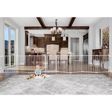 192-Inch Super Wide Adjustable Baby Gate and Play Yard 4-In-1 4 Count Pack of 1
