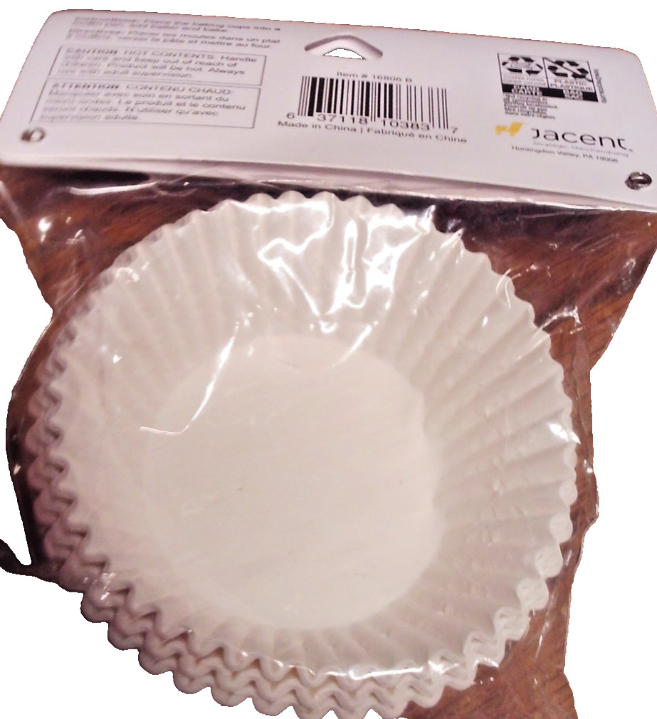 Crave Jacent White Cupcake 3" Baking Cups 75ct Package-Holidays-Baking      1014