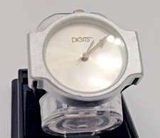 Digits Finger Ring Watch Silver Tone Round Dial Elastic Band Vintage Style