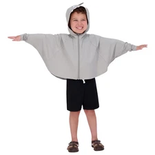 Hazel + Harper Kids' UV Sun Shield Gray Shark Hood One Size Fits Boys 2T - 4T