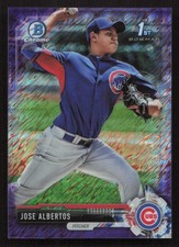 2017 Bowman Chrome Jose Albertos Prospects Purple Shimmer Refractor #BCP216 Card