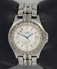 Men's Guess Waterpro Rotating Bezel Date Silver Tone Case Bracelet Watch 13