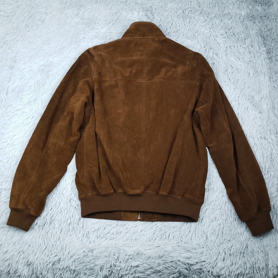 J. Crew Harrington Jacket In Italian Suede Men's S Aged Mahogany MSRP $898 - Image 2 of 4