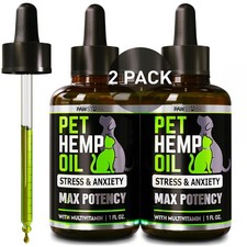 2 Pack Hemp Oil for Dogs and Cats - Helps Pets with Anxiety, 2 pack,