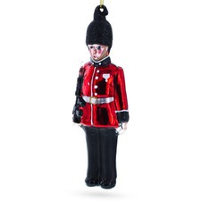 British Royal Guard British Blown Glass Ornament