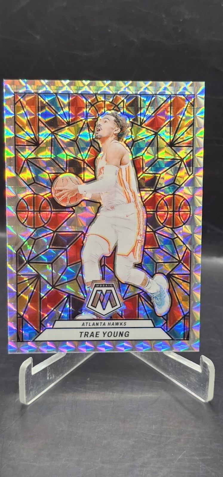 2023-24 Panini Mosaic - Stained Glass Mosaic Prizm #20 Trae Young SSP Case Hit