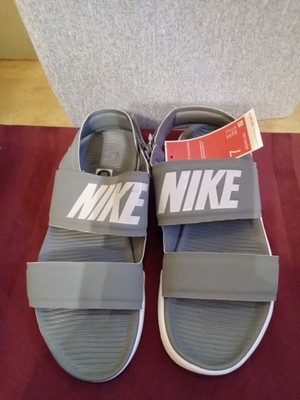 NWT Women's Nike Tanjun Sandal Cool Grey - Pure Platinum White, Size 7
