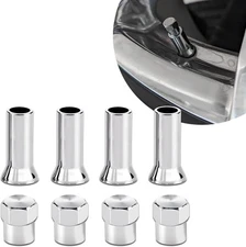 10 PCS Tire Valve Caps, Valve Stem Covers, Chrome Plated Wheel Stem Sleeve and