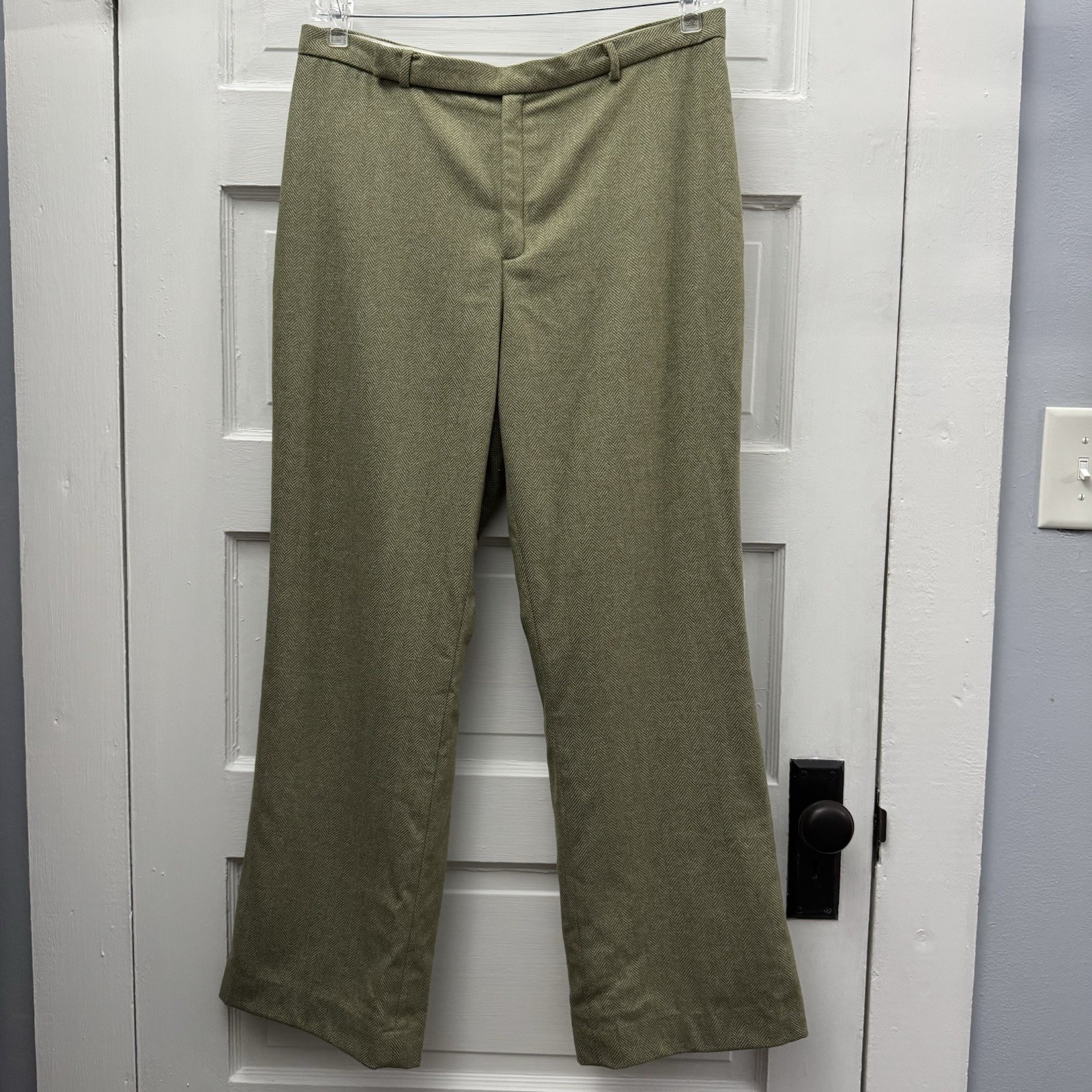 Tailored Herringbone Wool Blend Lined Trousers GA… - image 1