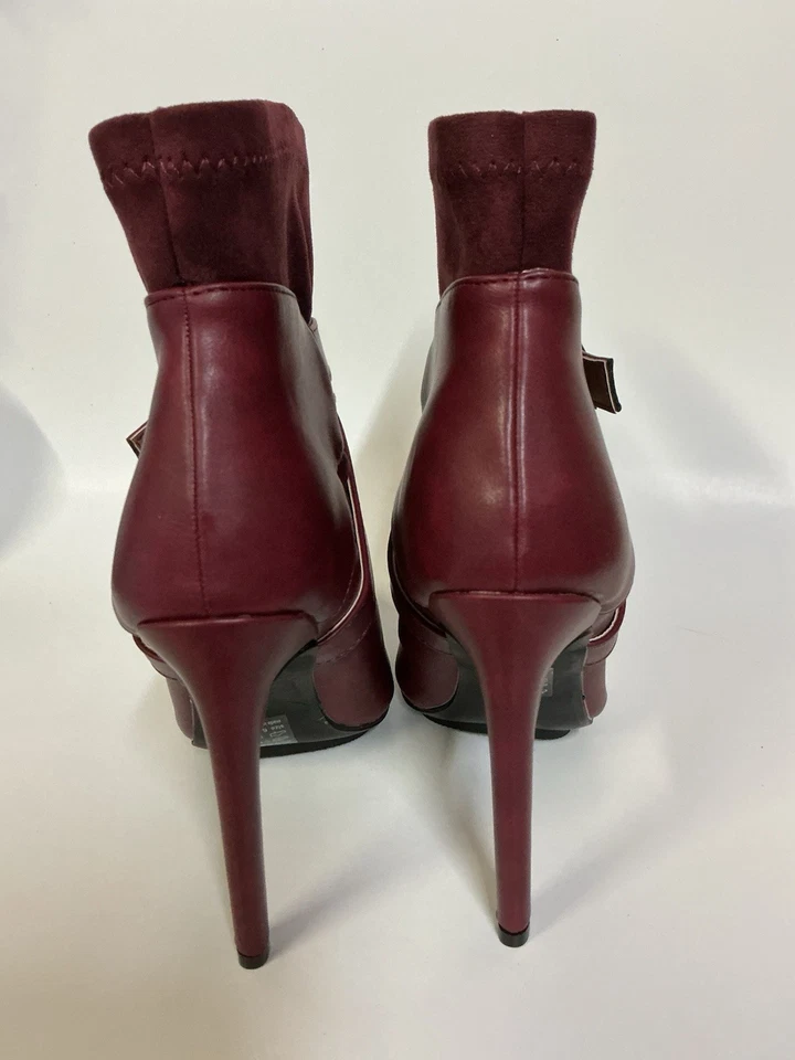 Michael Antonio Women's Maroon Suede Boots Size 6.5 New with Box - Image 4 of 4