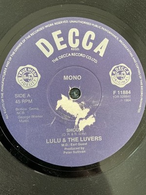 Lulu. Shout.  7  vinyl. 1964.  Decca