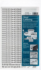 Chartpak Self-Adhesive Vinyl Numbers, 1/4 Inch High, Black, 718 per Pack 01100