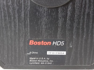 Boston Acoustics HD5 Bookshelf Speakers (Pair) -Black - Free