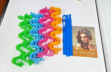 Heatless Wave Hair Curlers 20 Long Curl Formers with Threaders Open Box