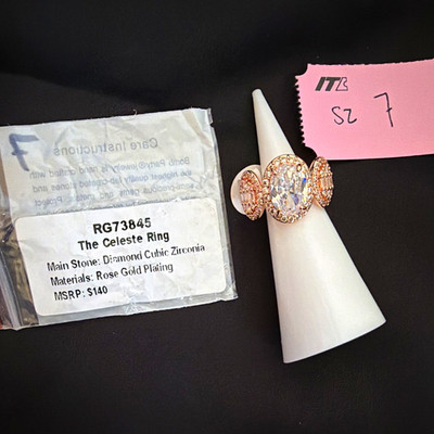 BombParty April 2026  The Celeste Ring  Rose Gold Size 7 RG73845