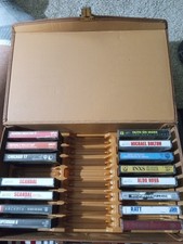 Vintage Cassette Tape Storage. W/..15 Vintage '80s - - Early 90s Cassette Tapes