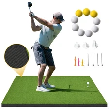 5×4ft Golf Hitting Mat, Thickend 21mm for Driving Swing Indoor Outdoor Practice