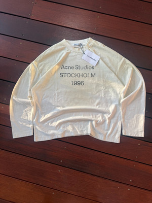 Acne Studios Stockholm 1996 Logo Long Sleeve T-shirt | Size Large | 100% cotton
