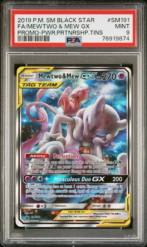 Mewtwo & Mew GX - SM191 - Sun & Moon Tag Team Alt Art Promo Pokémon