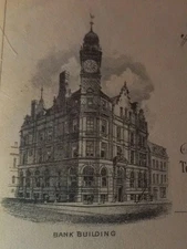 SLING's🪙1919 First National Bank Portland Maine ME Check Bank Building🏦 Art🎨 