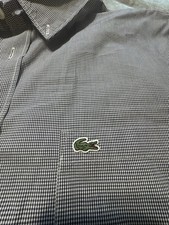 Blue And White Mens Lacoste Button Down Shirt
