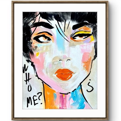 TITA PAINTZ Spanish Woman Contemporary Expressionist Portrait Hand Painted Art