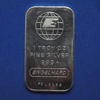 1981 ENGELHARD One Troy Ounce 999+ Fine Silver - Small "E" In Globe Logo Reverse