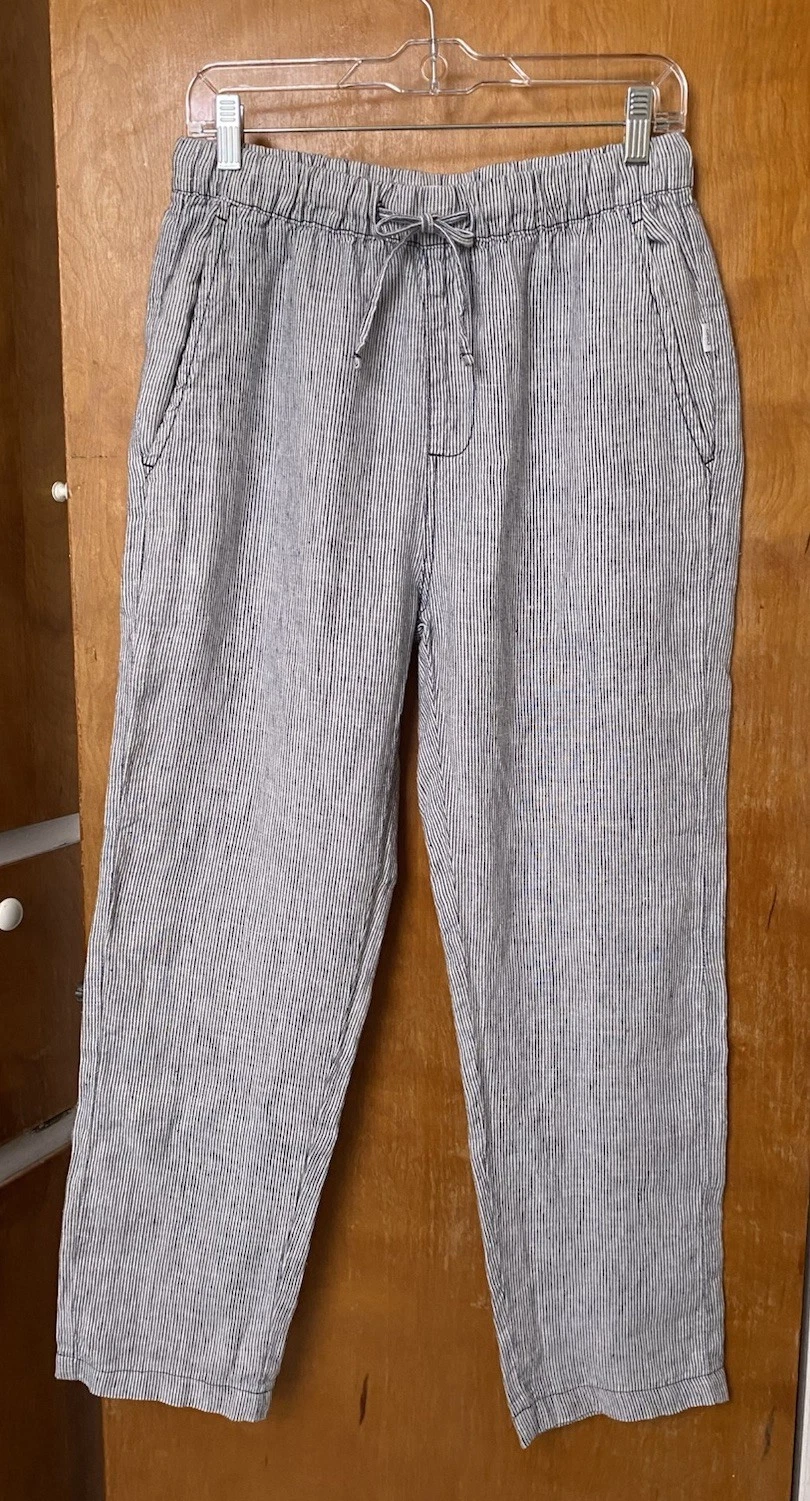 ONIA AIR LINEN PULL-ON PANTS White Blue Stripe Drawstring Mens Sz S Resort Beach
Opens in a new wind