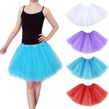 Adult Mesh Skirt Ballet TUTU Skirt Stage Performance Mesh Puff Skirt 3Layers