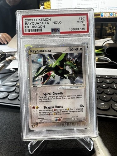 Pokémon TCG Rayquaza EX Dragon Holo Rare Card Series 97/97 PSA 9