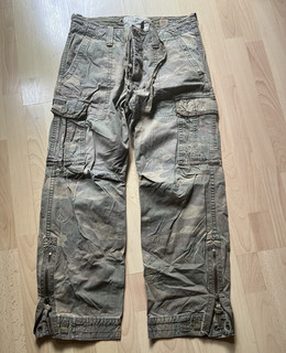 Abercrombie & Fitch Herren Cargo Hose Camouflage M Normalgr. 32in Taschen