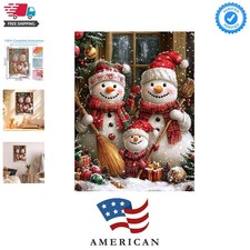 Snowman Diamond Art Kits for Adults, Christmas Diamond Painting Kits for Adul...