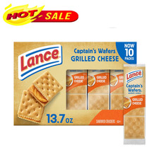 Lance Sandwich Crackers, Captain's Wafer Grilled Cheese, 10 Individual Packs, 6
